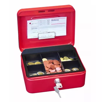 Skaidras naudas/biļešu kaste WEDO 145 202H tērauda sarkanā