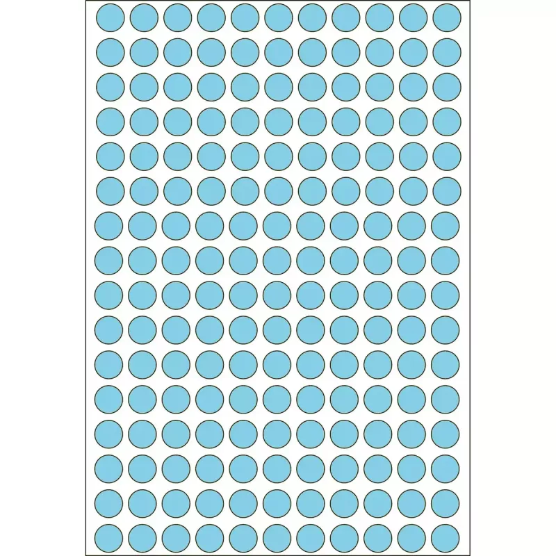 Universālas uzlīmes HERMA 5632 gab. zilas apaļas 8 mm