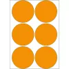 Daudzfunkciju uzlīmes HERMA 2284 spilgti oranžas 50 mm apaļas 144 gab.