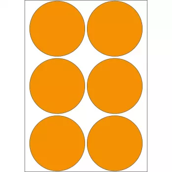 Daudzfunkciju uzlīmes HERMA 2284 spilgti oranžas 50 mm apaļas 144 gab.