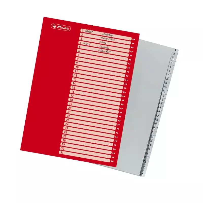 Tabulatora indekss Herlitz 10843712 pelēks