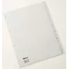 Rexel PP dalītāji, pelēki, alfabētiski, Alfabētisks ciļņu rādītājs, Polipropilēns (PP), Pelēks, A4, 226 mm, 297 mm