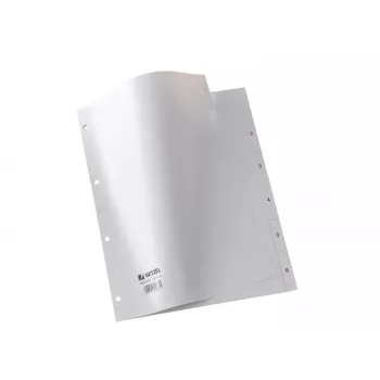 Rexel PP dalītāji, pelēki, ciparu, pelēks, A4, 227 mm, 300 mm, 2 mm, 1 gab.