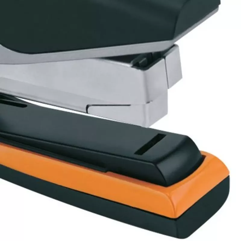 Rexel skavotājs manuālais Optima 40 Low Force sudraba/melns, 40 lapas, melna, oranža, sudraba, metāls, 7 cm, 600 g, 40 x 190 x 80 mm