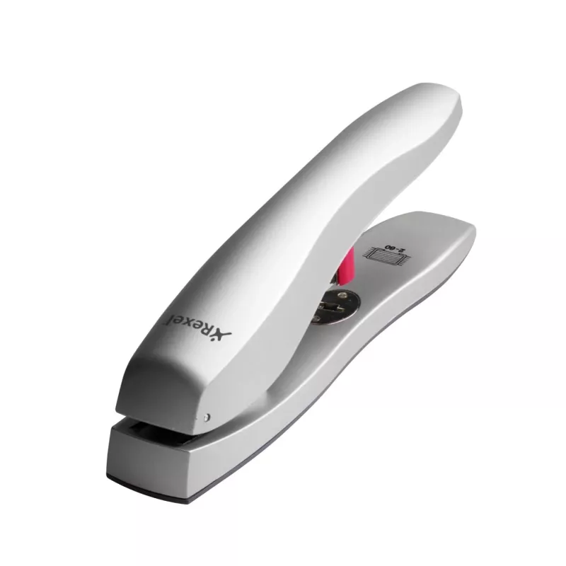 Rexel Odyssey lieljaudas skavotājs sudraba krāsā, 60 lapas, Sudraba, 6.5 cm, Augšējā, Paralēlā, 540 g