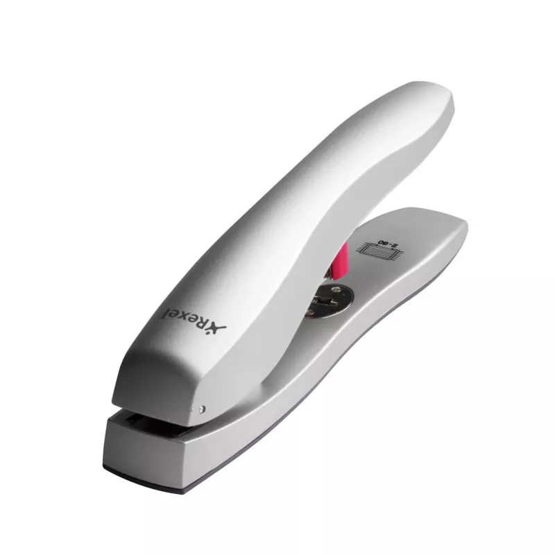 Rexel Odyssey lieljaudas skavotājs sudraba krāsā, 60 lapas, Sudraba, 6.5 cm, Augšējā, Paralēlā, 540 g