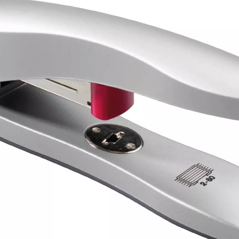 Rexel Odyssey lieljaudas skavotājs sudraba krāsā, 60 lapas, Sudraba, 6.5 cm, Augšējā, Paralēlā, 540 g