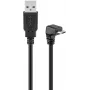USB 2.0 Hi-Speed kabelis Goobay 95343 90° melns 1,8 m
