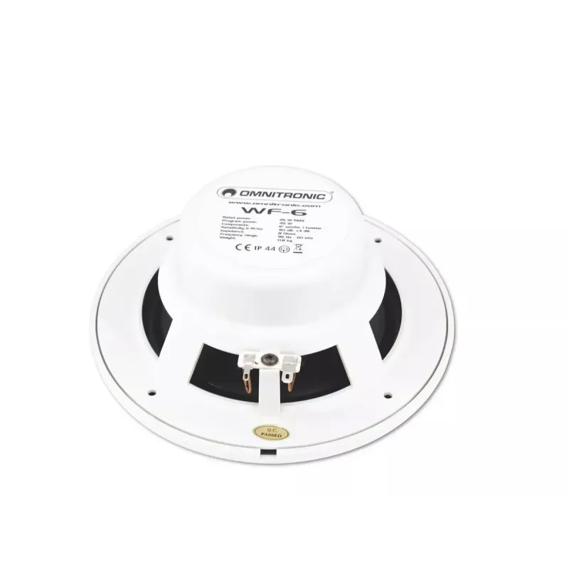2-ceļu skaļrunis Omnitronic 80710865 balts, vadu, 25 W