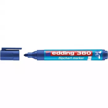 Marker Edding 4-380 — apaļais uzgalis, zila tinte, viens gabals, 16,6 g
