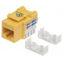 Intellinet Keystone ligzda, Cat6, UTP, iespiežama, dzeltena, plakana, dzeltena, RJ-45, sievišķā, 22/26, Cat6