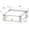 Cietais futrālis Roadinger 30107192 Alumīnija melns sudrabains 525x400x180mm