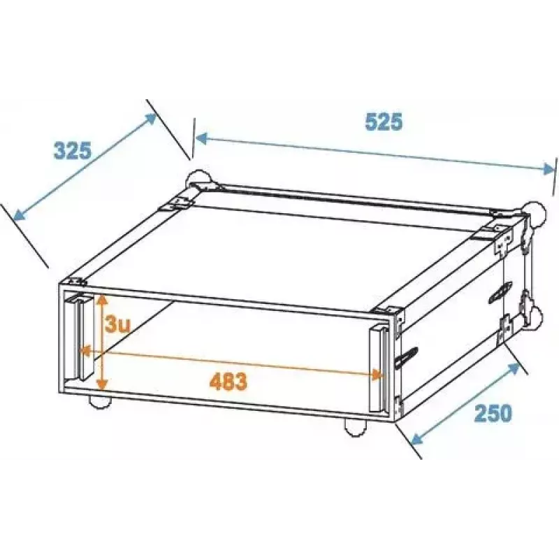 Cietais futrālis Roadinger 30107192 Alumīnija melns sudrabains 525x400x180mm