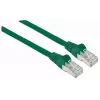 Intellinet tīkls komutācijas kabelis, Cat7 kabelis/Cat6A Plugs, 0.25m, zaļa, Copper, S/FTP, LSOH / LSZH, PVC, RJ45, Gold Plated Contacts, Snagless, Booted, Lifetime Warranty