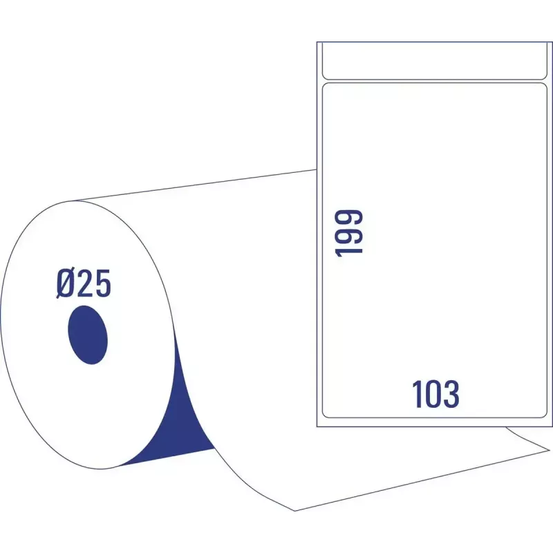 Pašlīmējošās printera etiķetes Avery Zweckform TD8060-25 – balts papīrs, 19,9×10,3 cm, 700 gab (350/rullī)