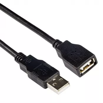 USB 2.0 A vīriešu - USB A sieviešu melns 3,00 m ACT SB0036