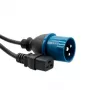 Strāvas vads ACT Powercord CEE1 - C19 melns 2.5 m