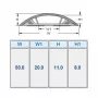 ACT apaļš vadu vads PVC 50 mm, Pelēks, PVC, V-0, 50 mm