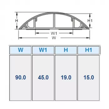 ACT vadu kanāls apaļa tipa PVC 90 mm, pelēks, PVC, V-0, 90 mm