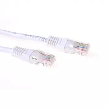 ACT balts 7 metru U/UTP CAT6A komutācijas kabelis ar RJ45 savienotājiem