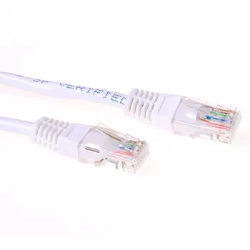 ACT balts 0,5 metri U/UTP CAT6 ielāpu vads ar RJ45 savienotājiem