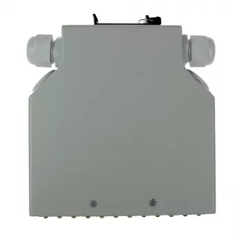 ACT DIN sliedes optiskās šķiedras termināļa kaste, neuzpildīta, 12 porti, šķiedra, ziloņkaula, 130 mm, 130 mm, 45,3 mm, kaste