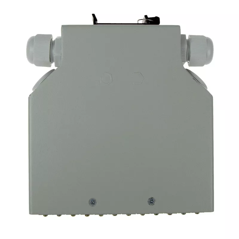 ACT DIN sliedes optiskās šķiedras termināļa kaste, neuzpildīta, 12 porti, šķiedra, ziloņkaula, 130 mm, 130 mm, 45,3 mm, kaste