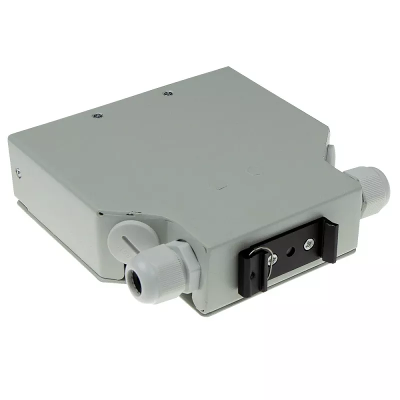 ACT DIN sliedes optiskās šķiedras termināļa kaste, neuzpildīta, 12 porti, šķiedra, ziloņkaula, 130 mm, 130 mm, 45,3 mm, kaste