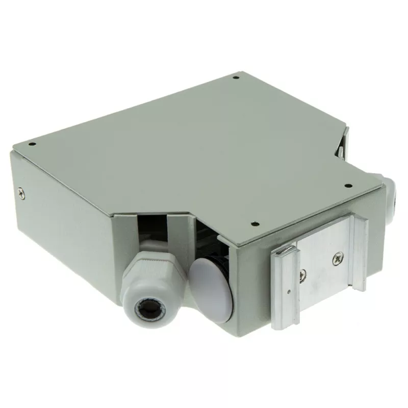 ACT DIN sliedes optiskās šķiedras termināļa kaste, neuzpildīta, 12 porti, šķiedra, ziloņkaula, 130 mm, 130 mm, 45,3 mm, kaste