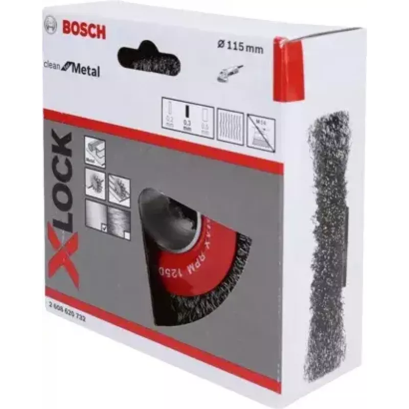 Bosch 2 608 620 732 leņķa slīpmašīnas piederums Stiepļu ritenis