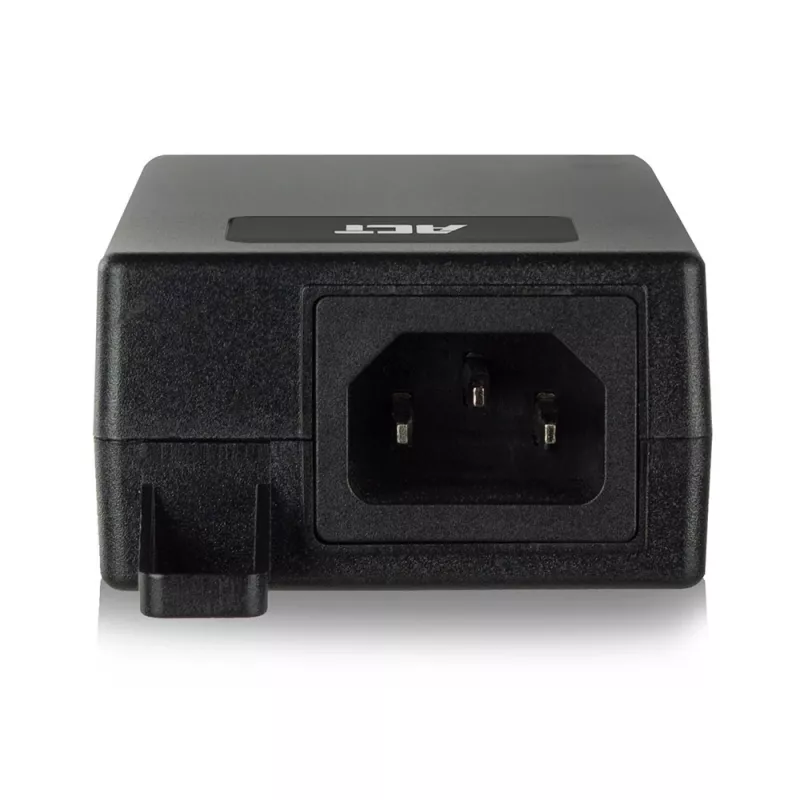 ACT Gigabit PoE+ (30W) injektors, Gigabit Ethernet, 10,100,1000 Mbit/s, IEEE 802.3, IEEE 802.3ab, IEEE 802.3af, IEEE 802.3at, IEEE 802.3u, melns, 30 V, 100–240 V