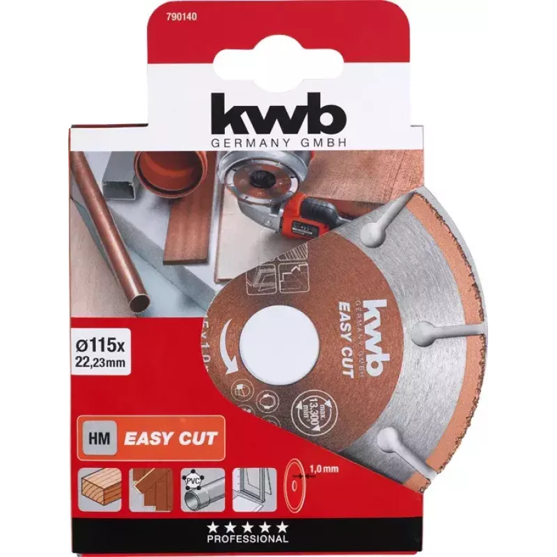 Griešanas disks KWB EASY CUT karbīda universāls 11.5 cm