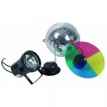 Spoguļumbumbas komplekts 20cm Eurolite Daudzkrāsu 30W 230V