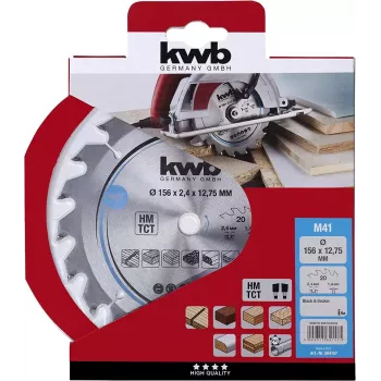 KWB 584157 ripzāģa asmens 18,4 cm skaidu plātnēm, cietkokam, plastmasai, mīkstkokam