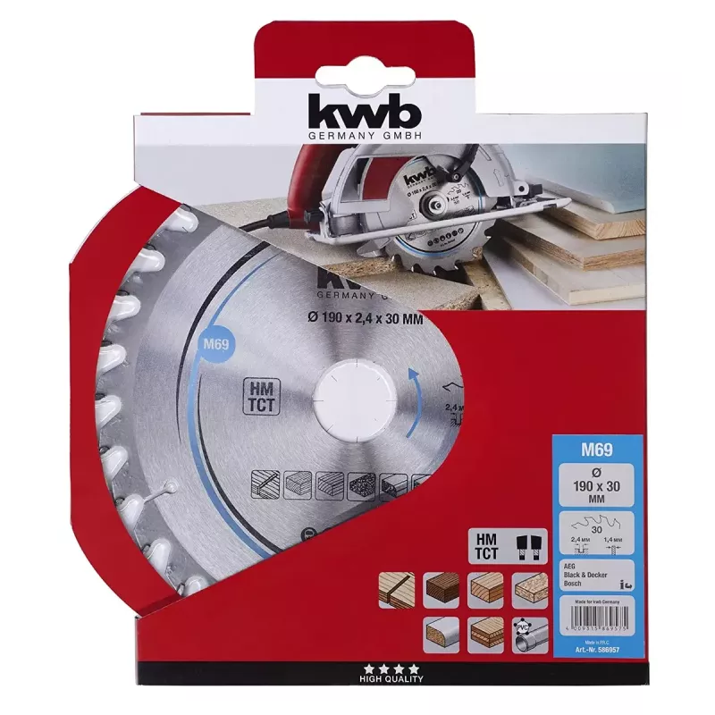 Apļveida zāģa asmens KWB 586957 metālam 1 gab. 351 g