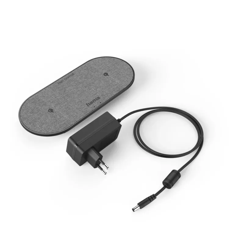 Hama QI-FC10 DUO Smartphone Melns AC Wireless charging Fast charging Indoor