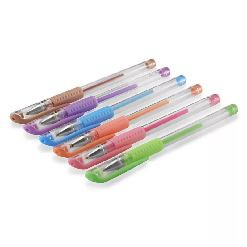 Hama Pastel Capped gēla pildspalva Zila, Brūna, Zaļa, Oranža, Rozā, Violeta 6 gab.