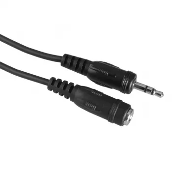 Audio kabelis Hama 00205104 2,5 m 3,5 mm vīriešu uz sieviešu melns