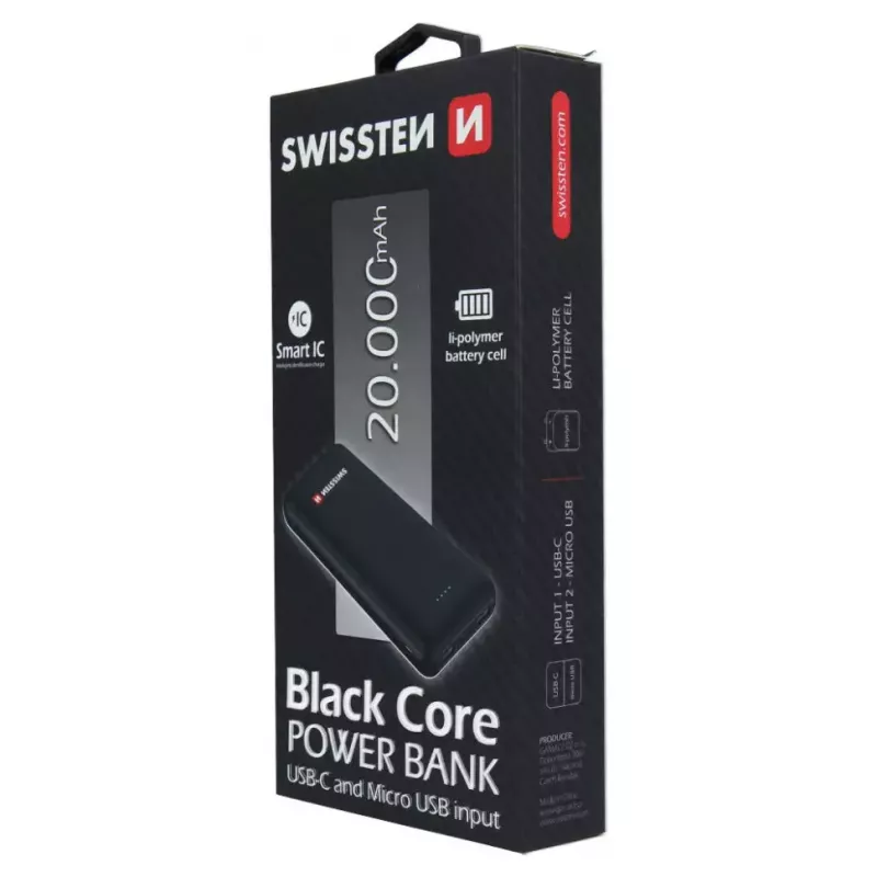 ārējais akumulators Swissten 22013928 20000 mAh