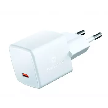 SWISSTEN Mini Travel Charger GaN 25W PD USB-C ātrais lādētājs tālruņiem un planšetdatoriem