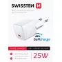 SWISSTEN Mini Travel Charger GaN 25W PD USB-C ātrais lādētājs tālruņiem un planšetdatoriem