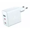 SWISSTEN Travel Charger GaN 70W 2×USB-C ātrais lādētājs klēpjdatoriem un tālruņiem