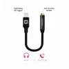Audio adapter SWISSTEN Lightning to 3.5mm jack SW-LIGHT-3.5MM-BK, kabelis 0.15 m, Melns