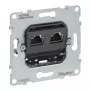 Legrand 765062 kontaktligzda 2 x RJ-45 melna