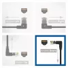ACT melns 5 metru U/UTP CAT6A LSZH plānā pārlāpuma vads ar RJ45 savienotājiem, 90° leņķī uz leju – taisns