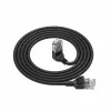 ACT Melns 2 meters U/UTP CAT6A LSZH Slimline komutācijas kabelis with RJ45 DC4902