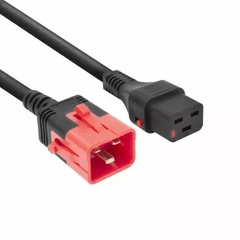 ACT strāvas vads C19 IEC Lock C20 IEC Lock dubulta bloķēšana melns 2 m 250 V 16 A