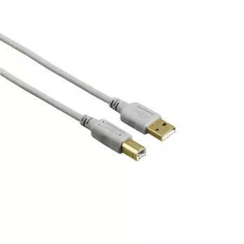 Hama 00200903 USB kabelis USB 2.0 1.5 m USB A USB B pelēks