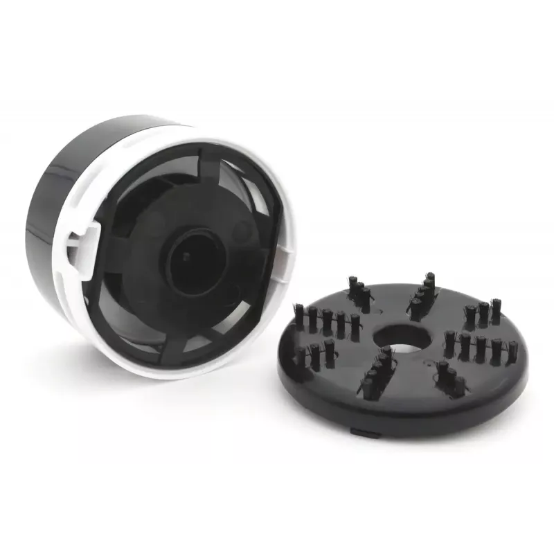 Rokas putekļsūcējs RealPower Mini Hoover-1 — darbināms ar baterijām, sausā tīrīšana, bezmaisa, AA baterijas, 90 min darbības laiks, melns/balt