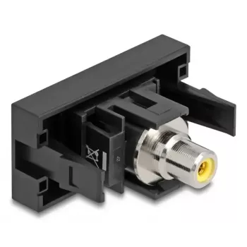 DeLOCK Easy 45 kontaktligzda RCA Melna Dzeltena Sievišķais Sievišķais